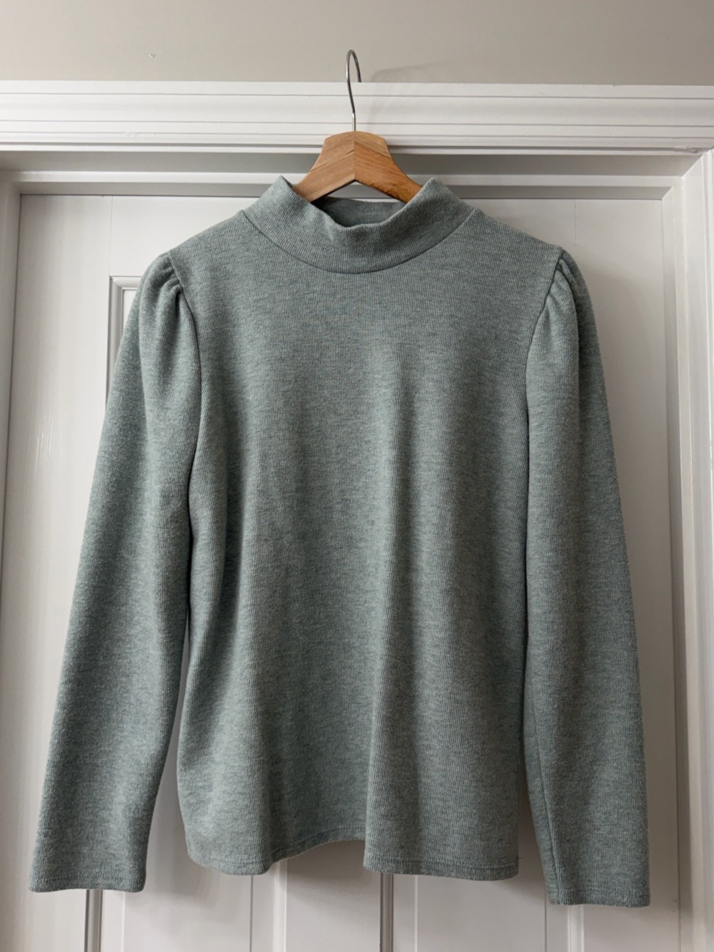 Madewell Sage Green Mock Neck Sweater